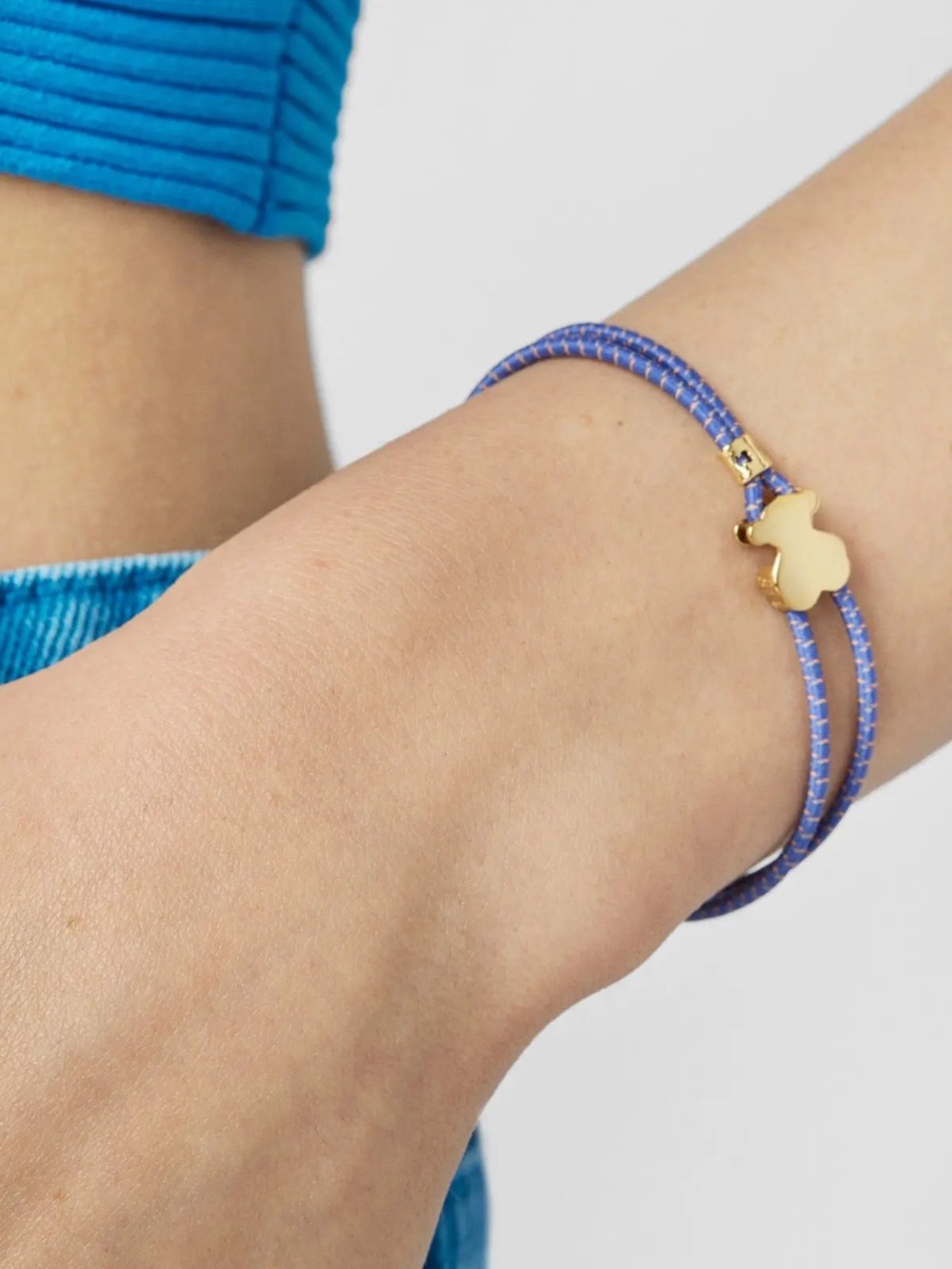 TOUS GOLD Accent Purple elastic Wrap Bracelet - Women Jewelry